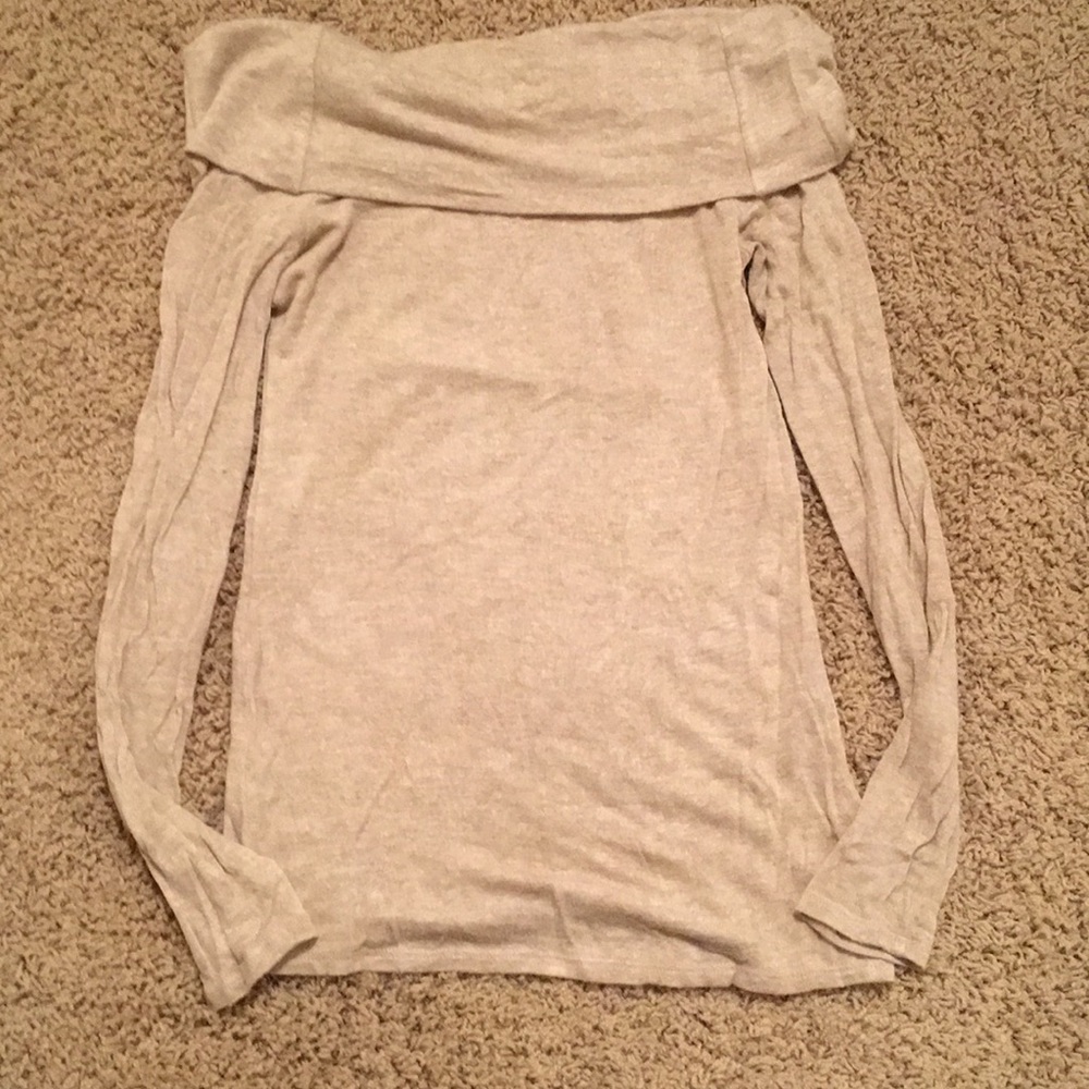 Beige off the shoulder sweater